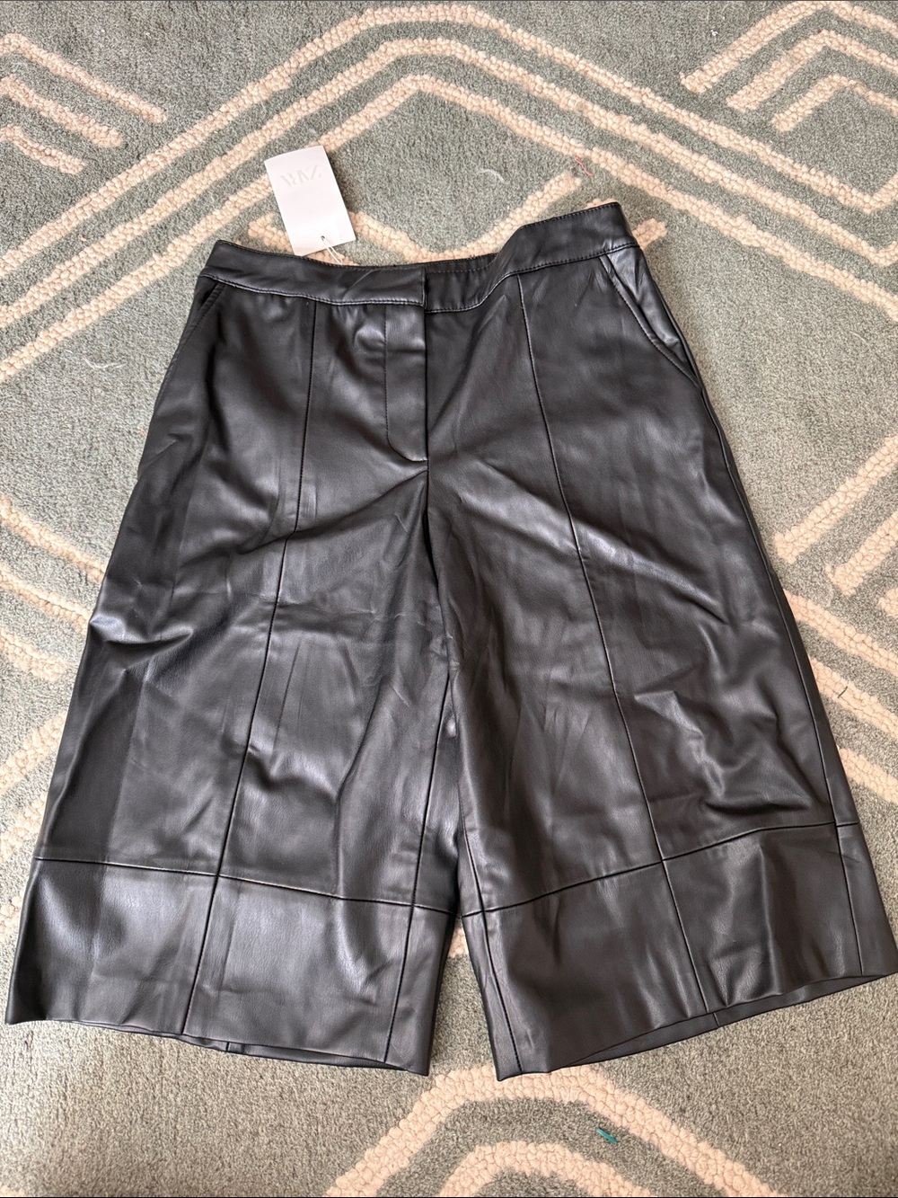 Zara Faux Leather Shorts